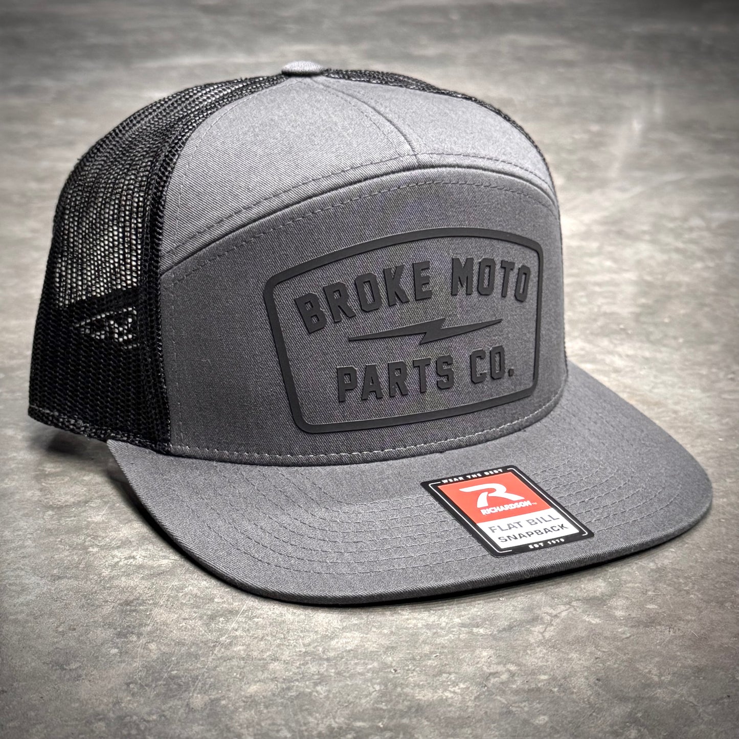 Broke Moto Rubber Logo Hat